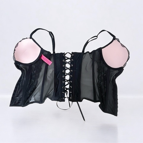 La Senza Black Lace Corset Bustier Top – Size S - Picture 9 of 12